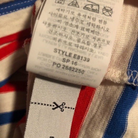 J CREW Red and white striped Painter Tee L - Picture 7 of 7
